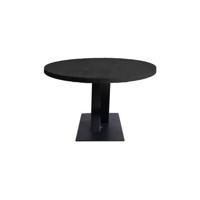 Old Inn - Eettafel Ovaal Almond Eiken Zwart 200x110cm V Poot