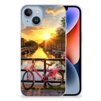 Apple iPhone 14 Siliconen Back Cover Amsterdamse Grachten - thumbnail