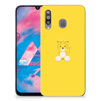 Samsung Galaxy M30 Telefoonhoesje met Naam Baby Leopard