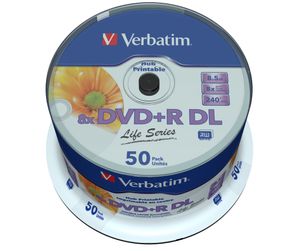 Verbatim 97693 lege dvd 8,5 GB DVD+R DL 50 stuk(s)