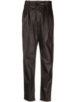 Ralph Lauren Collection pantalon Rogers en cuir - Marron