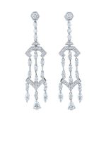 KWIAT boucles d'oreilles pendantes Pagoda en or blanc 18ct ornées de diamants - Argent - thumbnail