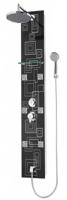 Badstuber Lyon douchekolom zwart glas met massage