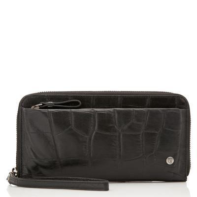 Castelijn & Beerens Cocco RFID Smartphone Rits Portemonnee Black Castelijn & Beerens Cocco RFID Smartphone Rits Portemonnee Black