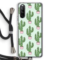 Cactus Lover: Sony Sony Xperia 10 III Transparant Hoesje met koord