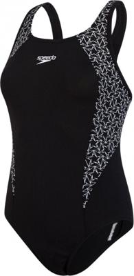 Speedo badpak Splice Flyback dames polyester zwart/wit Speedo badpak Splice Flyback dames polyester zwart/wit
