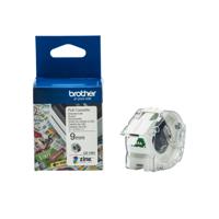 Brother CZ1001 Rol met etiketten 9 mm x 5 m Papier Wit 1 stuk(s) Permanent hechtend Gekleurde etikettenrol