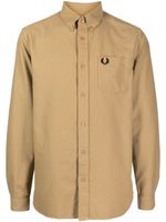 Fred Perry chemise en coton à logo brodé - Marron - thumbnail