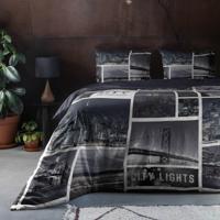 Dekbedovertrek City Lights - Tweepersoons (200x200 cm) - Meerkleurig Polyester-katoen - Dessin: Landschap - Fresh and Co - Dekbed-Discounter.nl