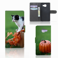 Samsung Galaxy A5 2016 Telefoonhoesje met Pasjes Kitten