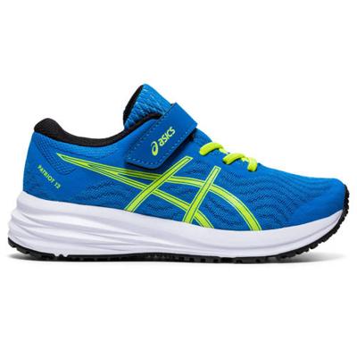 ASICS Patriot 12 hardloopschoenen blauw/geel kids ASICS Patriot 12 hardloopschoenen blauw/geel kids