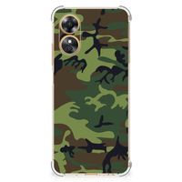 OPPO A17 Doorzichtige Silicone Hoesje Army Dark