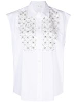 P.A.R.O.S.H. blouse en coton à design sans manches - Blanc