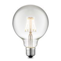 Edison Vintage LED lamp E27 LED filament lichtbron, Deco Globe G95, 9.5/9.5/13.5cm, Helder, Retro LED lamp Dimbaar, 4W 440lm 3000K, warm wit licht, geschikt voor E27 fitting