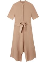 Stella McCartney robe-chemise en soie à coupe mi-longue - Tons neutres