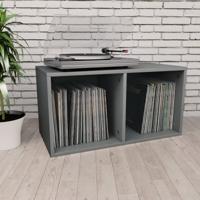 vidaXL Opbergbox voor LP's 71x34x36 cm spaanplaat grijs
