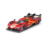 Bburago - 1/24 Ferrari Racing - 499P LMH 2023#51 - Rood - Nieuw 2024: zet de adrenaline van de race op met deze flamboyante replica, die de snelheid en kracht van #51 vastlegt