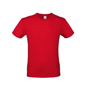 Set van 3x stuks rood basic t-shirt met ronde hals voor heren van katoen, maat: XL (54)