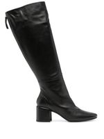 Halmanera bottes Bart 65 mm en cuir - Noir