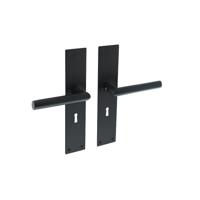 Intersteel Deurkruk Jura Hoek 90° op schild sleutelgat 56mm - mat zwart