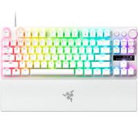Razer Huntsman V3 Pro Tenkeyless - TKL Analoog Optisch Esports PC Gaming-Toetsenbord - Razer Snap Tap & Rapid Trigger (Multifunctioneel Wiel, PBT Toetskappen) QWERTY US Layout | Wit