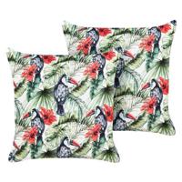 Beliani-MALLARE-Tuinkussen set van 2-Multicolor-45 x 45 cm-Polyester - thumbnail