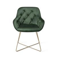 Jesper Home Eetkamerstoel 'Tara' Cross Gold, kleur Jungle Zen