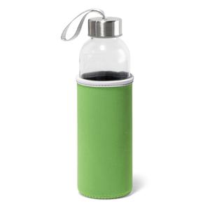 Sport waterfles/drinkfles - met softshell beschermhoes groen - 520 ml - Sportfles - Bidon