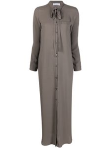 Société Anonyme robe-chemise à détail de nœud - Gris