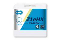 Kmc Z1eHX Narrow EPT Extra Long 128 schakels E-bike Lock 7.8mm Pin Donker Zilver