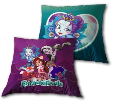Aymax kussen Enchantimals paars/turquoise 35 x 35 cm Aymax kussen Enchantimals paars/turquoise 35 x 35 cm