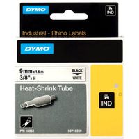 Dymo IND krimpkous zwart op wit, 9 mm x 1,5 meter label krimpkous - thumbnail