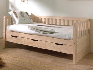 Kajuitbed FREDDY DELUXE 90x200 cm natuurlijke eik zonder bedlade