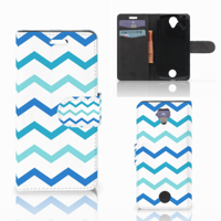 Acer Liquid Z330 Telefoon Hoesje Zigzag Blauw