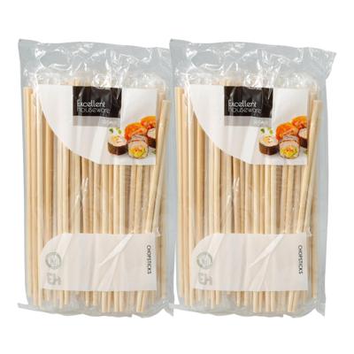 Sushi eetstokjes/chopsticks - 100x paar - bamboe hout - naturel - Chinees/japans