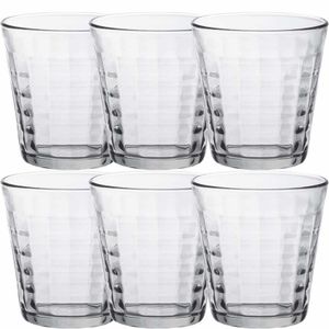 6x Drinkglazen/waterglazen transparant 275 ml Prisme