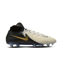 Nike Phantom Luna II Elite IJzeren-Nop Voetbalschoenen (SG) Pro Player Zwart Gebroken Wit Goud