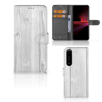 Sony Xperia 1 III Book Style Case White Wood