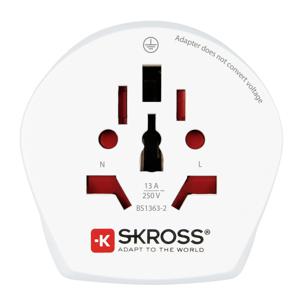 Skross Combo World to Israel netstekker adapter Wit