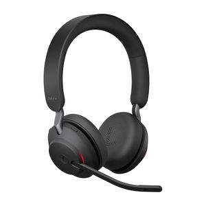 Jabra Evolve2 65 MS On Ear headset Telefoon Bluetooth Stereo Zwart Volumeregeling, Indicator voor batterijstatus, Microfoon uitschakelbaar (mute)