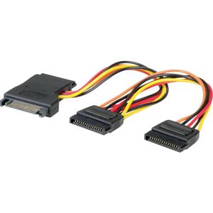 ROLINE stroom Y-Adapterkabel SATA / 3x SATA, 0,3 m