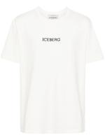 Iceberg T-shirt van stretch-katoen met logoprint - Beige