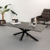 Sohome Salontafel Parker Keramiek, 130 x 70cm - Zwart - thumbnail