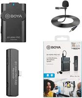 Boya BY-WM4 Pro Kit 2,4 GHz Smart Phone Draadloze Transmissie Opname Microfoon met Lightning Connector voor iPhone, iPad en alle iOS-apparaten - Kit bevat 1x Ontvanger & 1x Zender (BYWM4PROK3)