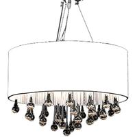 vidaXL Kroonluchter met 85 Kristallen Hanglamp Plafondlamp Lamp Licht Verlichting Kroonluchters Pendellamp Lampen Lichten Binnenlamp Wit