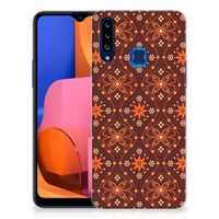 Samsung Galaxy A20s TPU bumper Batik Brown - thumbnail