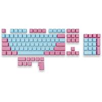 Mountain Mineral PBT Double-Shot keycapset voor MX-schakelaar, OEM-profiel, 113 keycaps, US-ANSI + ISO Addon (kwarts A, blauw-roze)