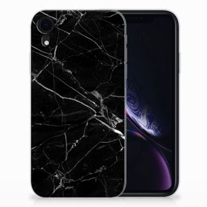 Apple iPhone Xr TPU Siliconen Hoesje Marmer Zwart - Origineel Cadeau Vader