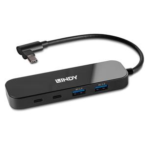 LINDY LINDY USB 3.2 Gen 1 Typ C Hub 4 Port USB-C (USB 3.2 Gen 2) multiport hub 4 poorten Zwart