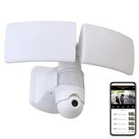 LED-cameralamp LIBRA, buitenlamp met bewegingsmelder & camera, bewakingscamera Full-HD en intercominstallatie, incl. 16 GB SD-kaart, compatibel met Google Voice & Alexa, buitenwandlamp in wit